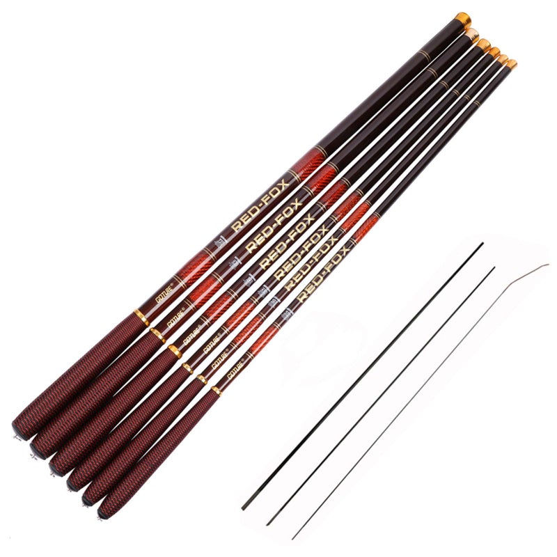 Goture Telescopic Tenkara Fishing Rod Collapsible Crappie Rods 1 Piece Portable Hand Fishing Poles Carbon Fiber Telescoping Stream Ultralight Inshore Carp Bamboo Pole Bass Trout 12 15 18 20 21 24Ft - Image 1